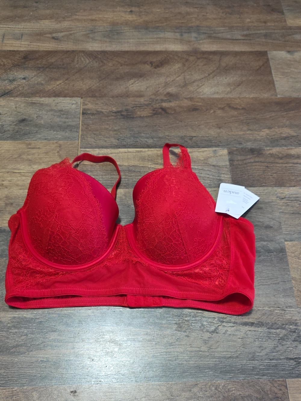 Auden Scarlet Lace Longline Underwire Bra